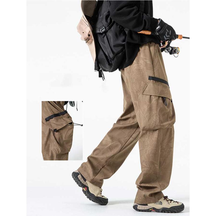 M-2XL 登山ズボン トレッキングパンツ メンズ カーゴパンツ 頑丈 裏