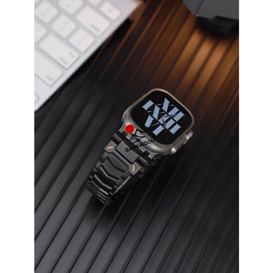 送料無料 Apple Watch Ultra チタン合金 バンド Apple Watch 9  バンド Apple Watch SE Apple Watch series 7 6 5 4 45mm 交換用バンドWatchUltra 49mm  apple wの画像