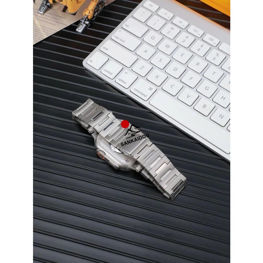 送料無料 Apple Watch Ultra チタン合金 バンド Apple Watch 9  バンド Apple Watch SE Apple Watch series 7 6 5 4 45mm 交換用バンドWatchUltra 49mm  apple wの画像