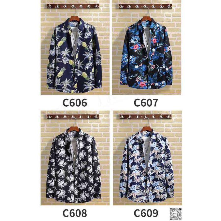 M~7XL アロハシャツ メンズ Men's 長袖 シャツ UVカット ビーチシャツ