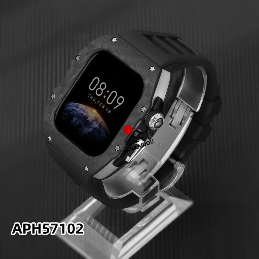 送料無料 apple watch s11 バンド   Apple Watch S11バンド Apple watch 11 交換用バンド 46mm  Apple Watch S11 42mm  炭素繊維一体型 バンド   レザーストラッの画像