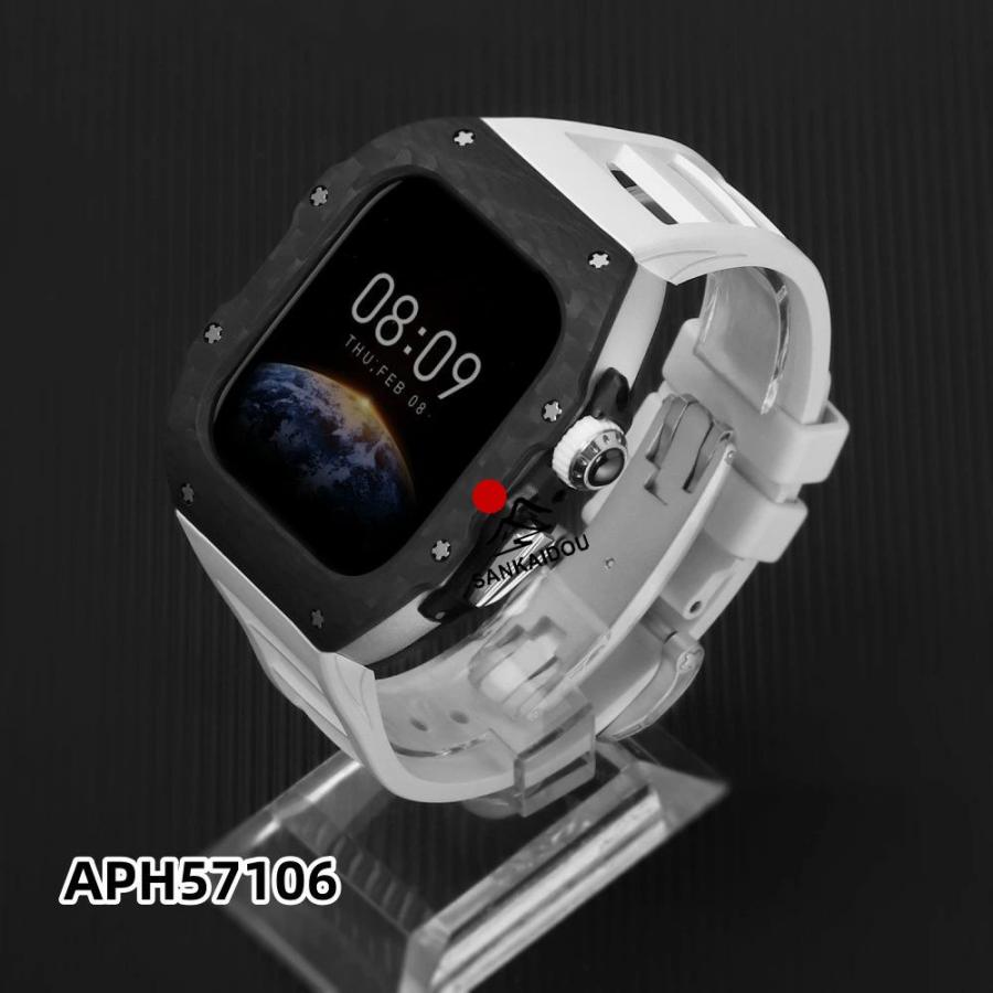 送料無料 apple watch s11 バンド   Apple Watch S11バンド Apple watch 11 交換用バンド 46mm  Apple Watch S11 42mm  炭素繊維一体型 バンド   レザーストラッの画像