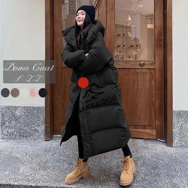 ダウンコート レディース ロング ベンチコート フード アウター ジャケット 大きいサイズ ダウンジャケット 90％ダウン シンプル 冬服 柔らかい 無地 ロングコート 暖かい 大きいサイズ 防寒性抜群！dv140zezejc ダウンコート レディース ロング ベンチコート フード アウター