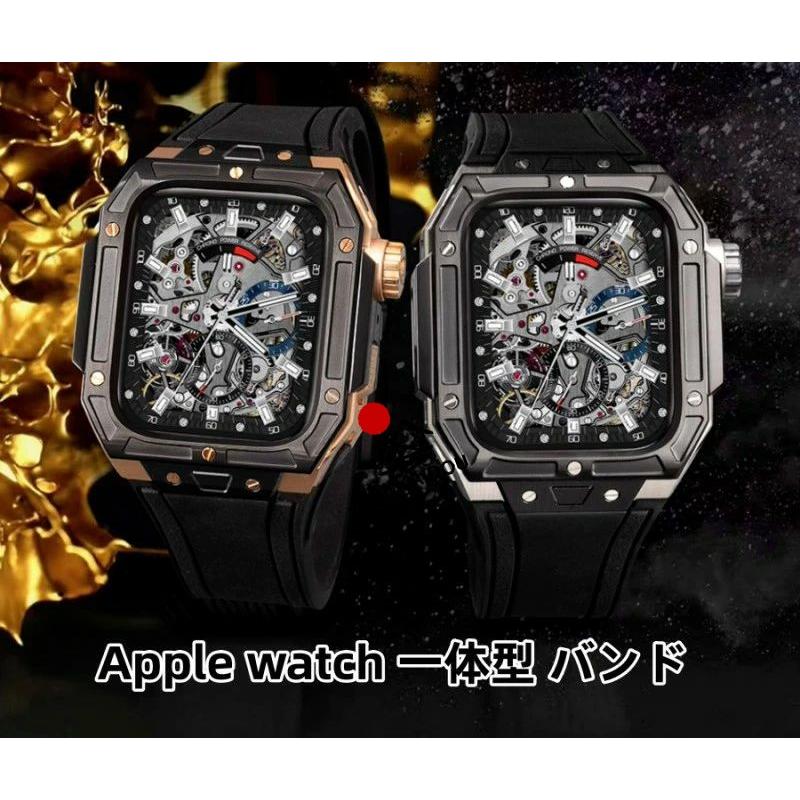送料無料 Apple Watch 9 バンド ステンレス SE 一体型 series8 7 6 5 4