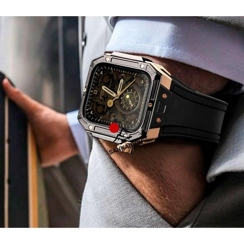 送料無料 Apple Watch 9 バンド ステンレス SE 一体型 series8 7 6 5 4