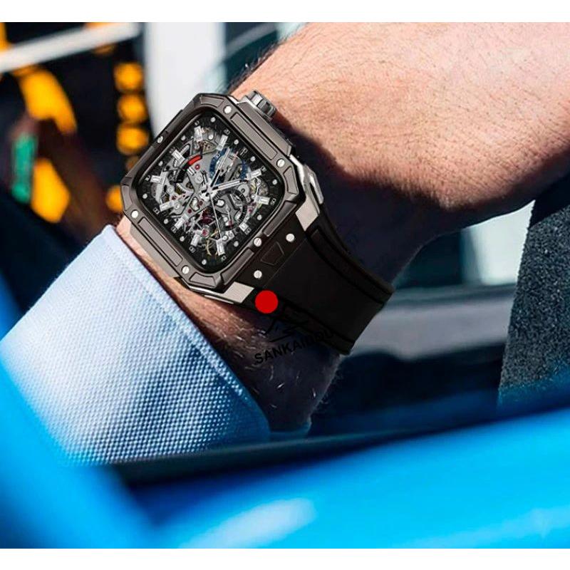 送料無料 Apple Watch 9 バンド ステンレス SE 一体型 series8 7 6 5 4