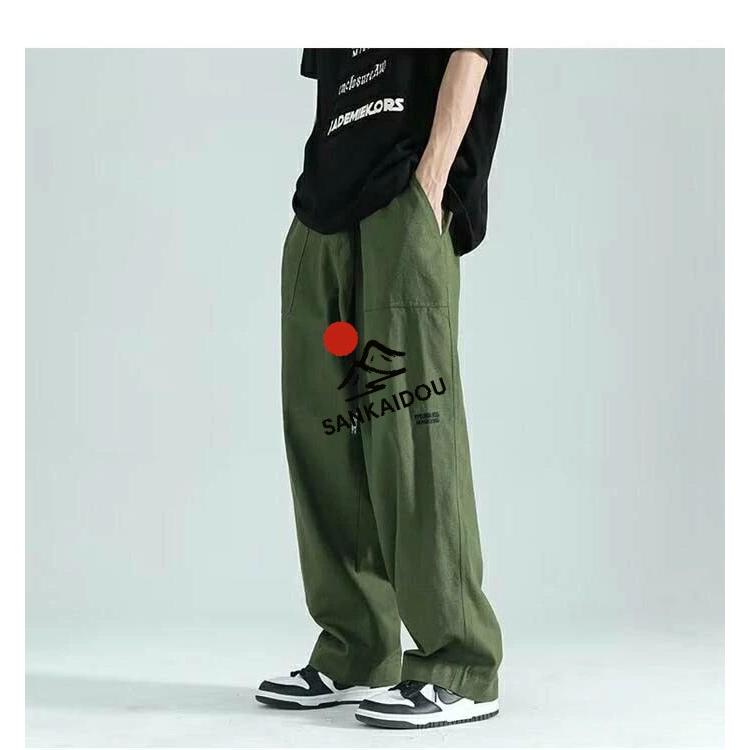 M~2XL ワイドパンツ メンズ チノパン シェフパンツ ゆったり 大きい