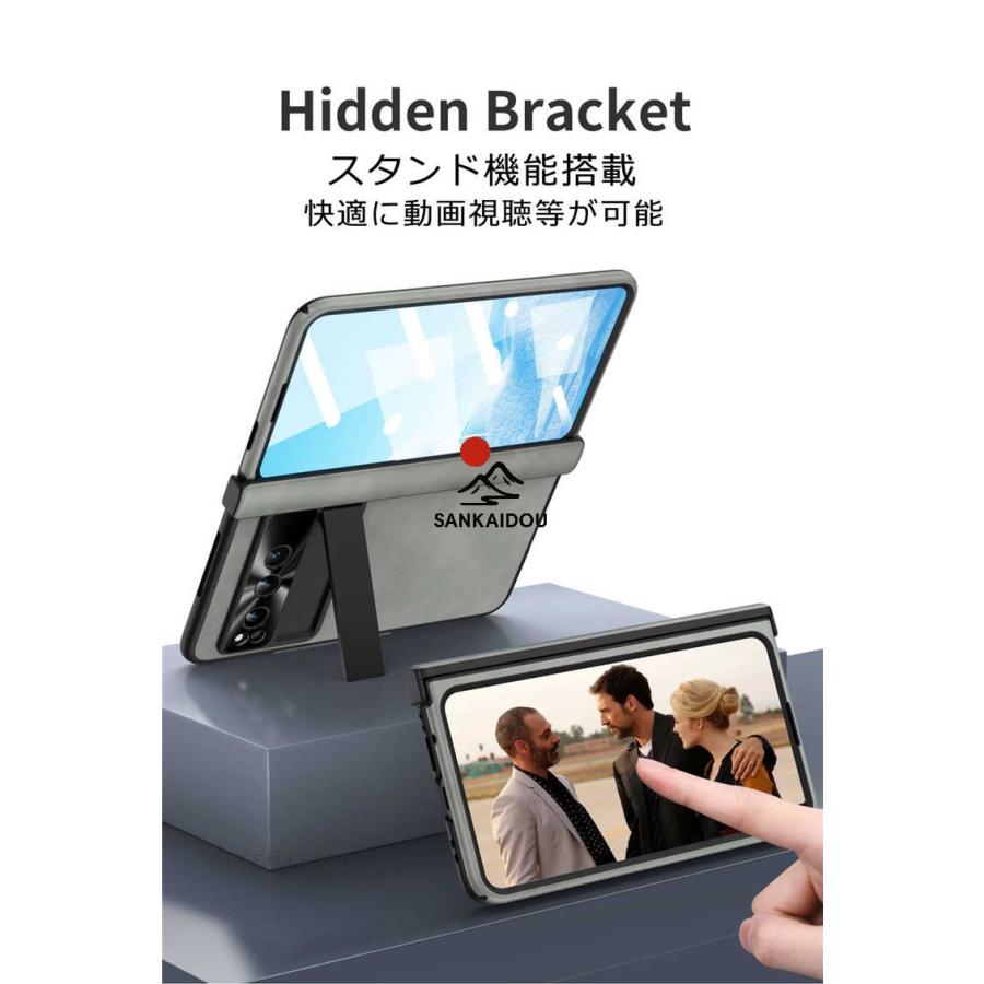 Google Pixel Fold ケース フィルム付き カメラ保護 スタンド機能