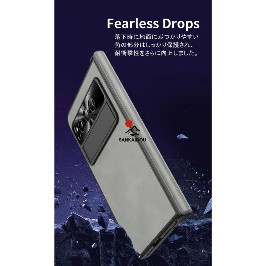 Google Pixel Fold ケース フィルム付き カメラ保護 スタンド機能