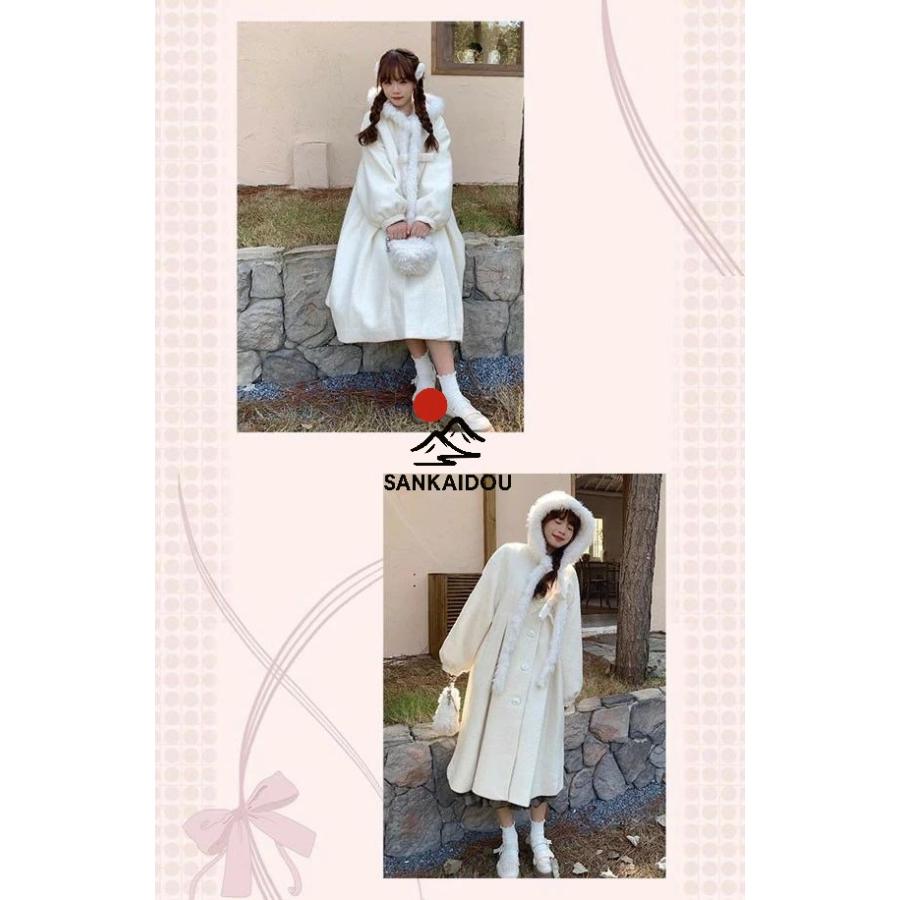 ステンカラーコート ロリータ 冬服 リボン レディース ジャケット