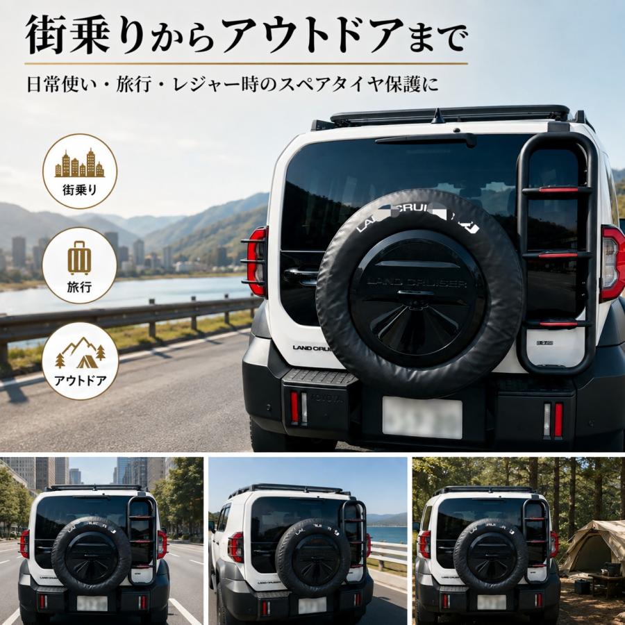 ランドクルーザーFJ 2026年対応 ランクルFJ スペアタイヤカバー 背面