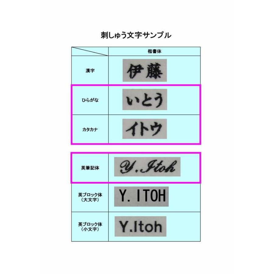 英筆記体 ひらがな カタカナ刺しゅう ハーフネーム S 001 白衣 ユニフォーム イトウ 通販 Yahoo ショッピング