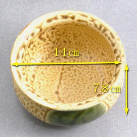 茶道具】建水けんすい 万古焼 伊羅保 清宝作（箱無し） : 花器茶道具