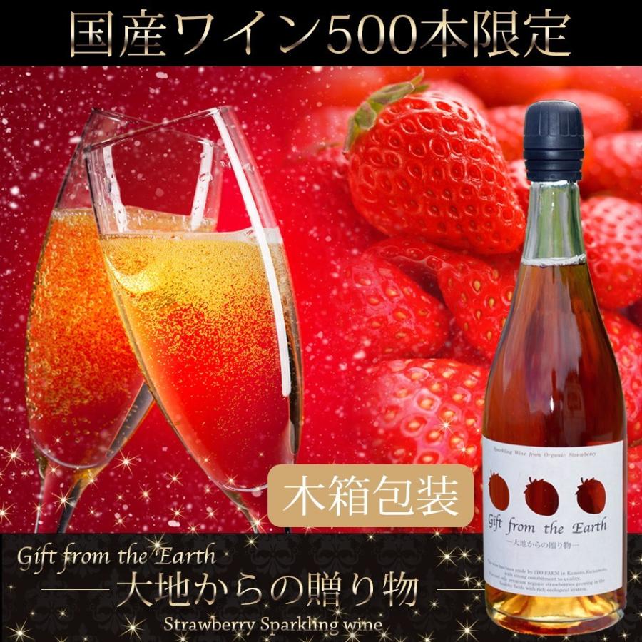いちごスパークリングワイン 農薬不使用 肥料不使用で栽培したイチゴで作ったスパークリングワイン１本 ギフト木箱包装用 いちごの伊藤農園 通販 Yahoo ショッピング