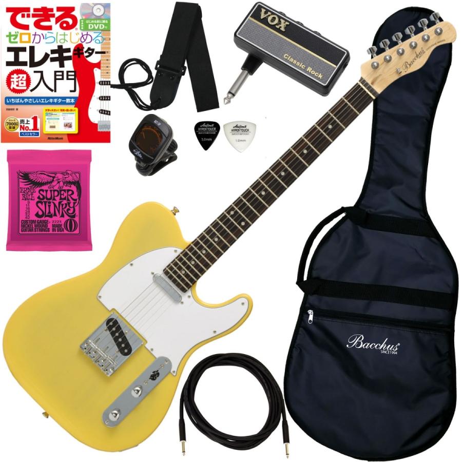 Bacchus 調整済で弾きやすいテレキャスタイプ・エレキギター初心者