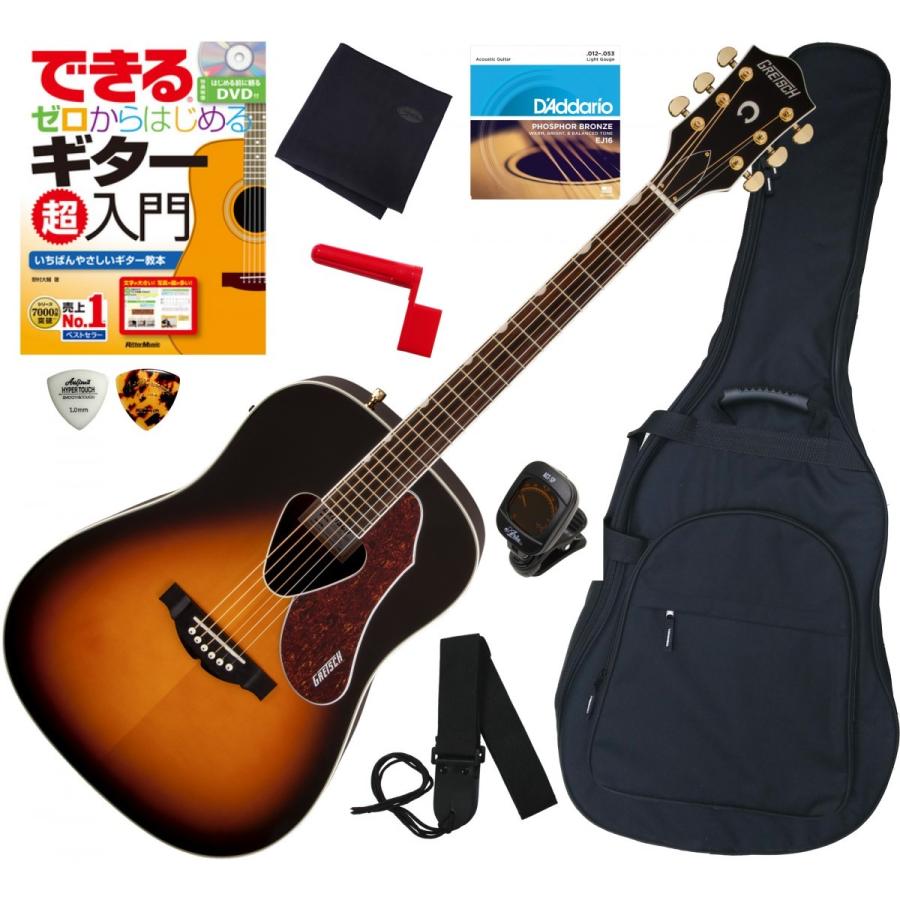 調整済で弾きやすいエレアコGretsch G5024E Rancher Dreadnought 
