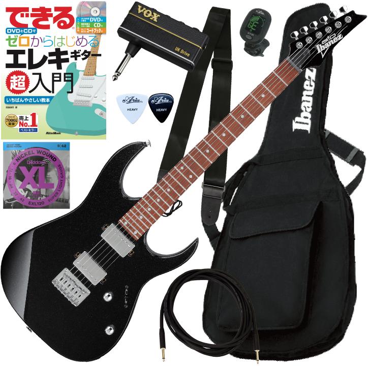 整済みで弾きやすい Ibanez / GRG121SP BKN エレキギター初心者セット