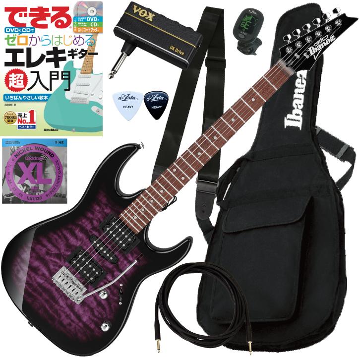 調整済で弾きやすい Ibanez / GRX70QA エレキギター初心者セット｜itogakki