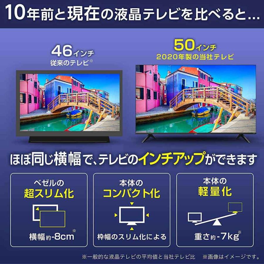 ハイセンス 50V型 4Kチューナー内蔵 液晶 テレビ 50E6G ネット動画対応