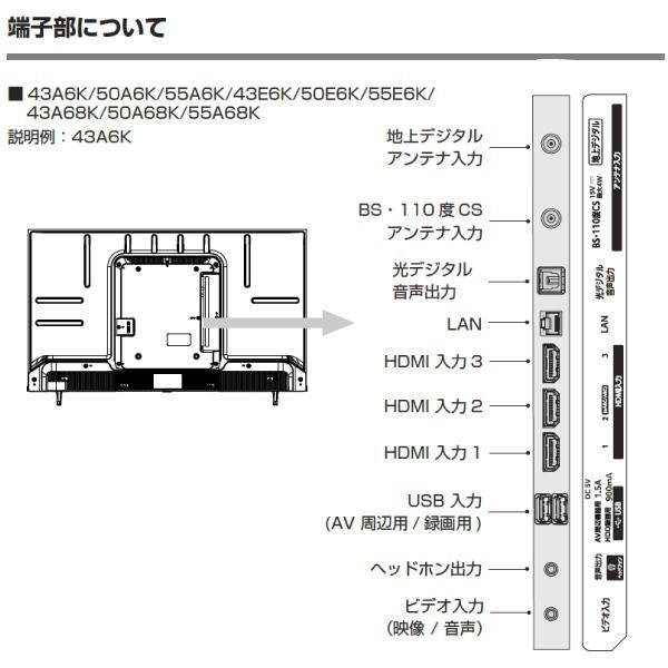 ハイセンス Hisense 50型 4K液晶テレビ E6Kシリーズ HI-VIEW ハイセンス Hisense 50型 4K液晶テレビ E6Kシリーズ HI-VIEW