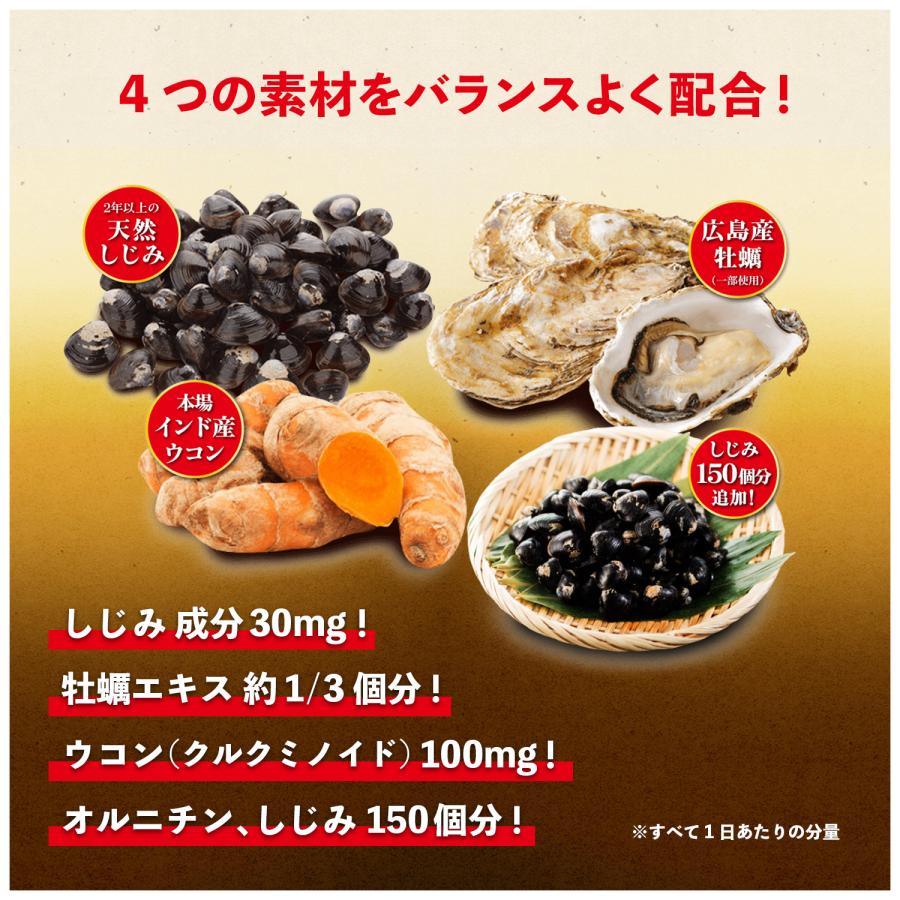 ウコンサプリメント【しじみの入った牡蠣ウコン+オルニチン 120粒】しじみエキス 牡蠣エキス オルニチン | 井藤漢方製薬 | 07
