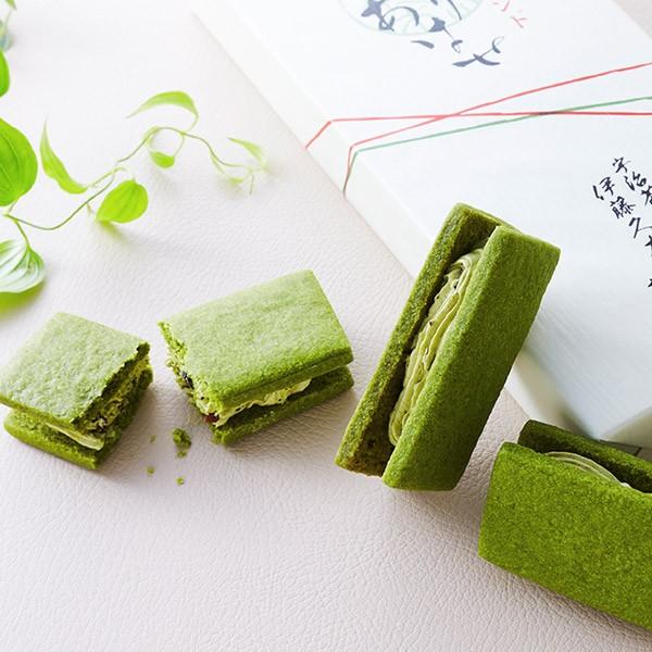 父の日 御中元 スイーツ プレゼント ギフト チョコバターサンド 宇治抹茶 みどりあはせ 5個入  伊藤久右衛門 あすつく｜itohkyuemon｜06