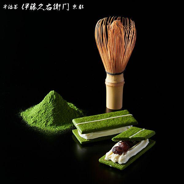 お歳暮 御歳暮 プレゼント ギフト お菓子 お茶 宇治抹茶バターサンド たくみがさね10個入【冷凍】【送料込み】【他商品との同梱不可】 § 伊藤久右衛門 あすつく | 伊藤久右衛門 | 02