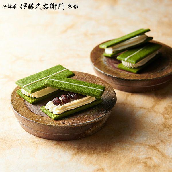 お歳暮 御歳暮 プレゼント ギフト お菓子 お茶 宇治抹茶バターサンド たくみがさね10個入【冷凍】【送料込み】【他商品との同梱不可】 § 伊藤久右衛門 あすつく | 伊藤久右衛門 | 06