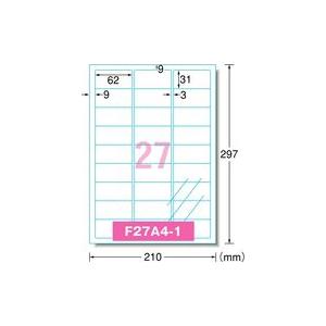 エーワン インクジェットラベル 28972x5冊 透明光沢フィルム A4判 62mm