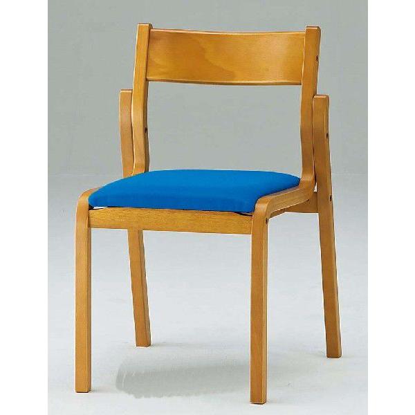 ＴＯＫＩＯ　介護・福祉施設向け　木製スタッキングチェア　肘なし・布張りタイプ　４脚セット　FKB-4-4