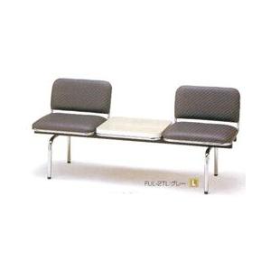ＴＯＫＩＯ【藤沢工業】　ロビーチェア（待合室用長椅子）背付テーブル付・布張りタイプ　２人用　FUL-2T W1510xD540xH660mm