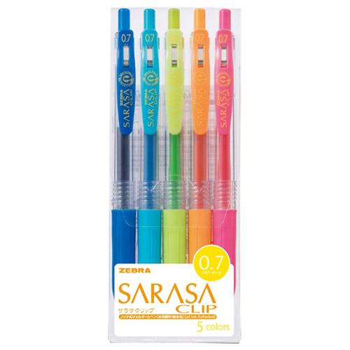 ゼブラ ジェルボールペン サラサクリップ0.7 5色セットA JJB15-5CA