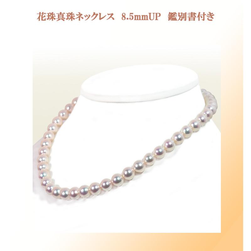 花珠真珠あこや真珠ネックレス＜8.5〜9mm＞鑑別書付 N-11917 : 糸川
