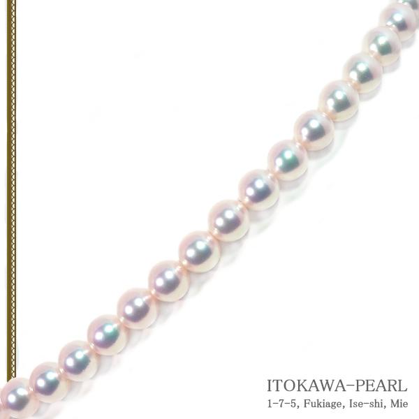 オーロラ天女花珠真珠あこや真珠ネックレス＜8〜8.5mm＞鑑別書付 N 