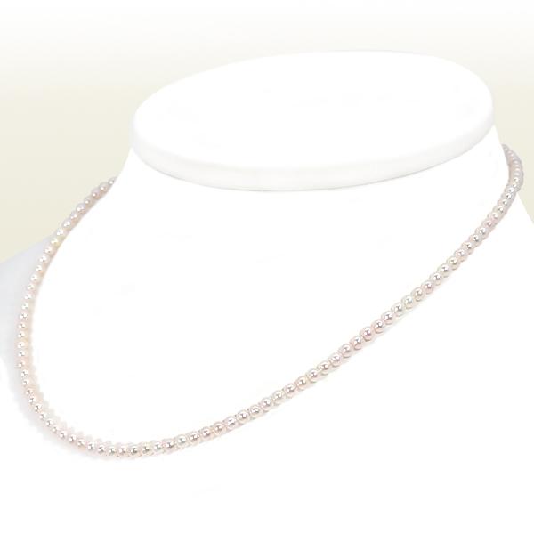 あこや真珠ベビーパールネックレス＜3〜3.5mm＞アジャスター・シルバー