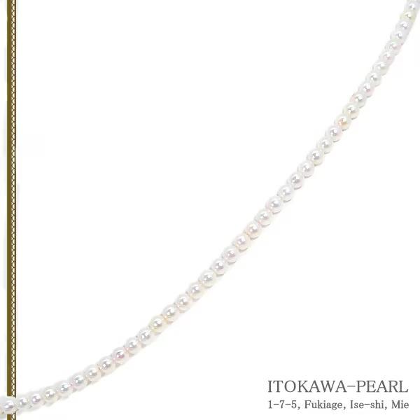 あこや真珠ベビーパールネックレス＜3〜3.5mm＞アジャスター・シルバー N-12974_2