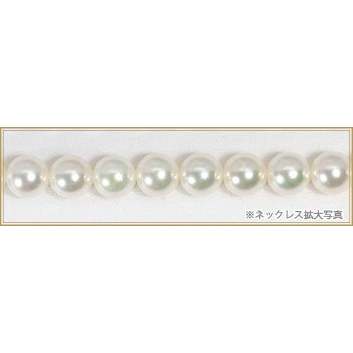 無調色あこや真珠パールネックレス＜7.5〜8mm＞N-12995の画像