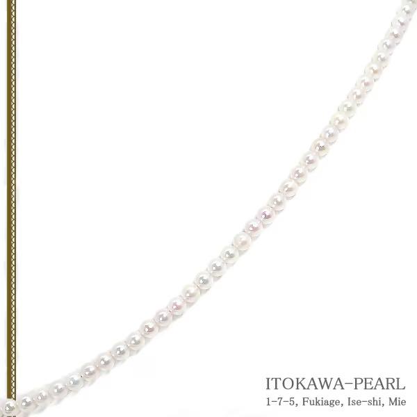 あこや真珠ベビーパールネックレス＜3〜3.5mm＞アジャスター・シルバー N-13006の画像