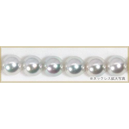 グレー系真多麻真珠2点セットあこや真珠ネックレス＜8mm＞鑑別書付 NE