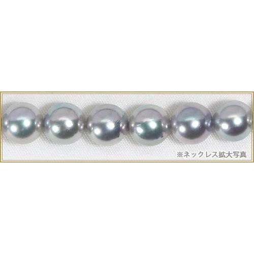 グレー系２点セットあこや真珠ネックレス＜8mm＞NE-2466_3
