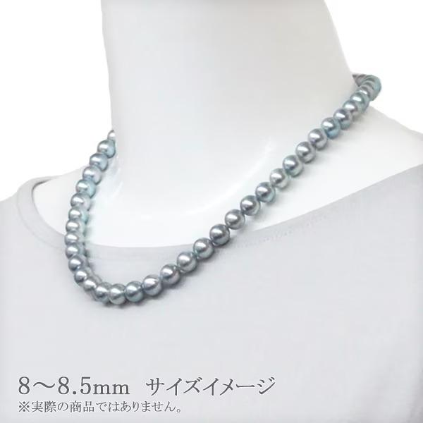 グレー系２点セットあこや真珠ネックレス＜8mm＞NE-2468_5