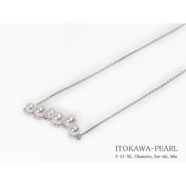 あこや真珠ペンダントネックレス＜3.5〜4.5ｍｍ＞K18WG P-8521
