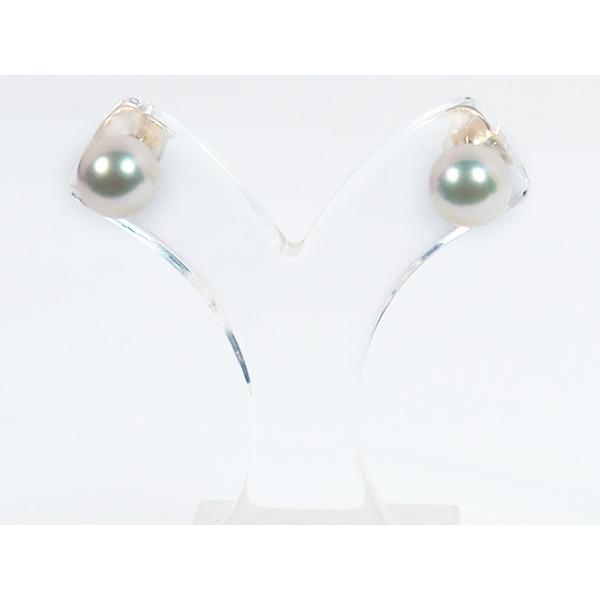 花珠あこや真珠ピアス＜7.5mm＞スタッド・K18YG鑑別書付 PE-7171 