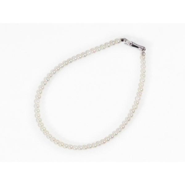 あこや真珠ブレスレット＜2.5〜3mm＞差し込み式/シルバー（17.5cm）V-1761の画像