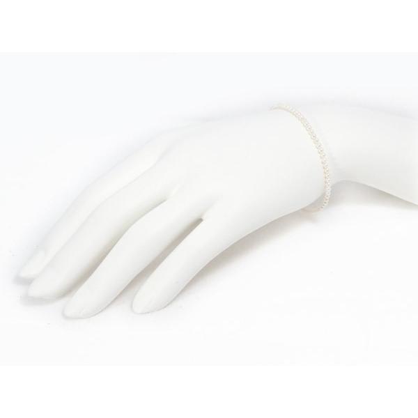あこや真珠ブレスレット＜2.5〜3mm＞差し込み式/シルバー（17.5cm）V-1761の画像