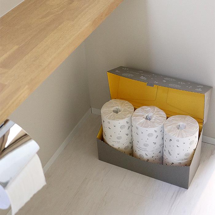 イトマン トイレットペーパー 収納ボックス付き シングル 芯なし 250m