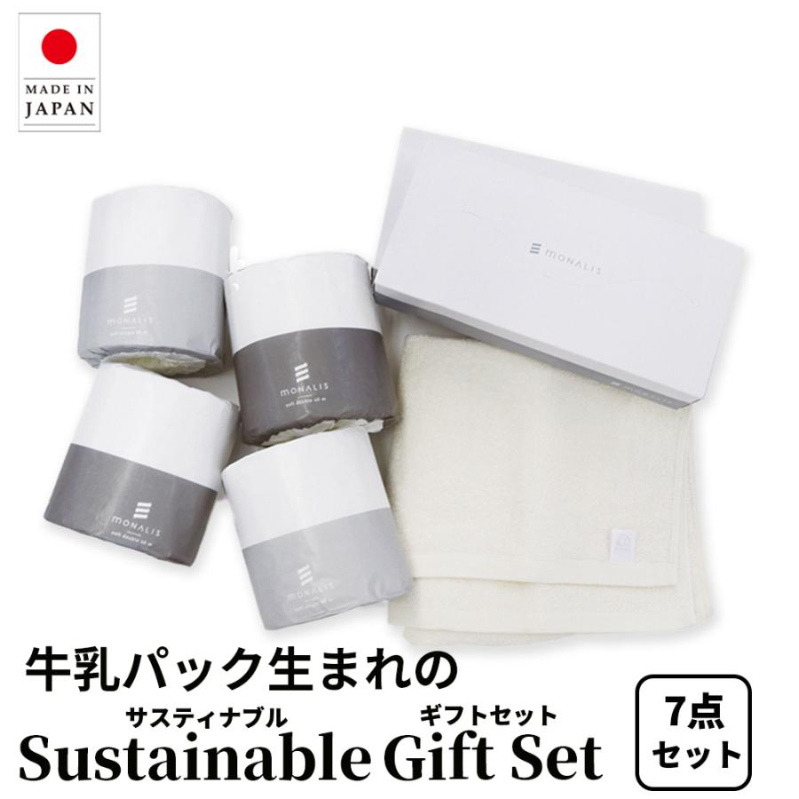 トイレットペーパー ティッシュ 泉州タオル モナリス ギフト セット サステナブル 日本製 10001153 お礼 ご挨拶 日用品 | イトマン