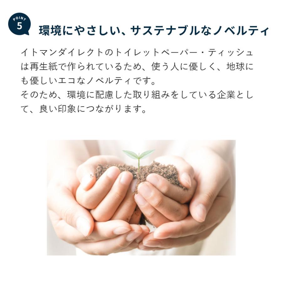 気持ちが伝わる販促品 トイレットペーパー ありがとう 4ロール 24パック 96ロール テディベア 無地 10055346 粗品 ギフト | イトマン | 05