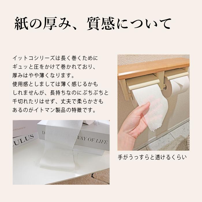 トイレットペーパー 3倍 シングル 48個 150m 業務用 再生紙 芯なし 無漂白 まとめ買い イットコ 107mm幅 10150026 KS | イトマン | 16