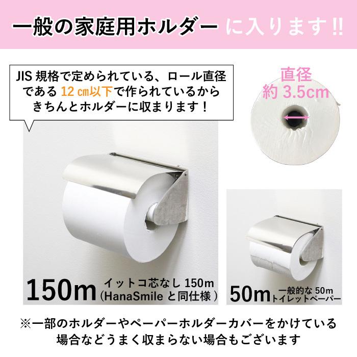 ハナスマイル 花柄 トイレットペーパー 3倍 シングル 業務用 イットコ 150m 芯なし 1ロール 個包装 48個入 紙幅107mm ミシン目なし 送料無料 Ks イトマンダイレクト Yahoo 店 通販 Yahoo ショッピング